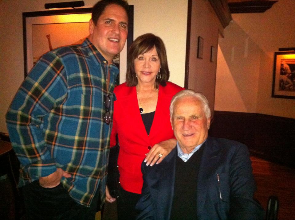 "Mark Cuban, Mary Ann Shula and Don Shula at Indianapolis SuperBowl Party hosted by Larry Chiang at Shula's"