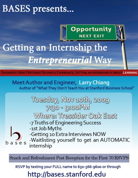 Getting an Internship the Entrepreneurial Way 2014 is just like 2009 except people are more A.D.D.